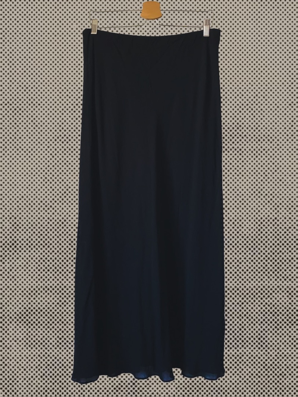 Vintage Karen Kane Lifestyle Black Whimsigoth Sheer Flare Maxi Skirt Sz L/XL